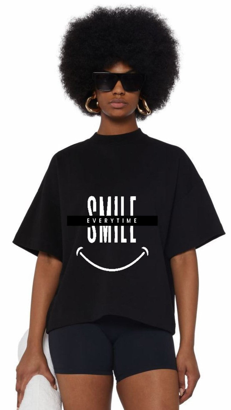High-Quality Printed Tee - Smile