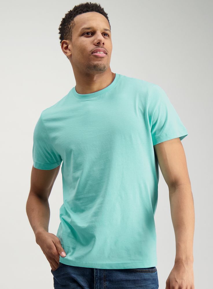 Plain T-Shirt - Aqua Blue
