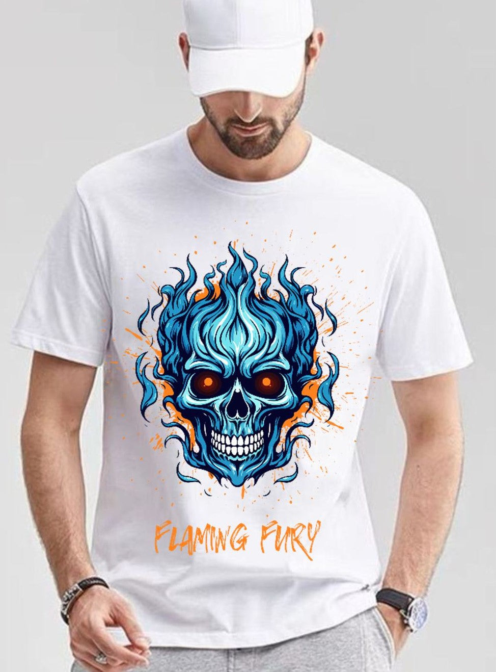 High-Quality Printed Tee - Skull