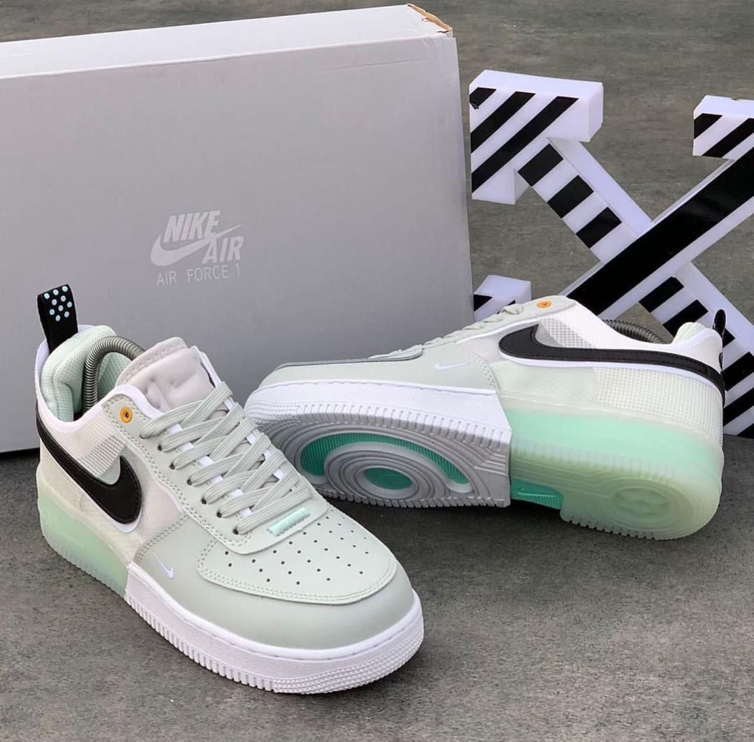 Nike Air Force 1 React Photon Dust/ White-Mint Foam-Olive Aura