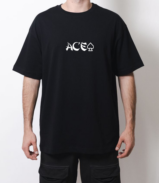 230 GSM Customized "ACE" Black T-Shirt