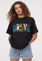 High-Quality Printed Tee - Brave