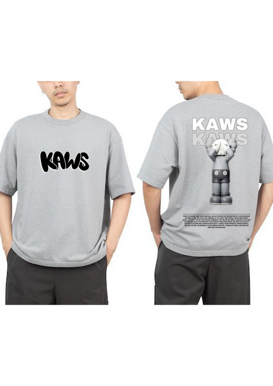 KAWS Graphic Gray T-Shirt 230 GSM
