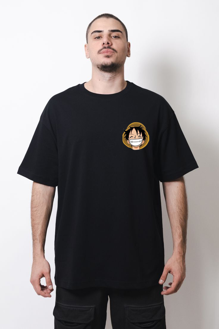 230 GSM Customized "One Piece" Black T-Shirt