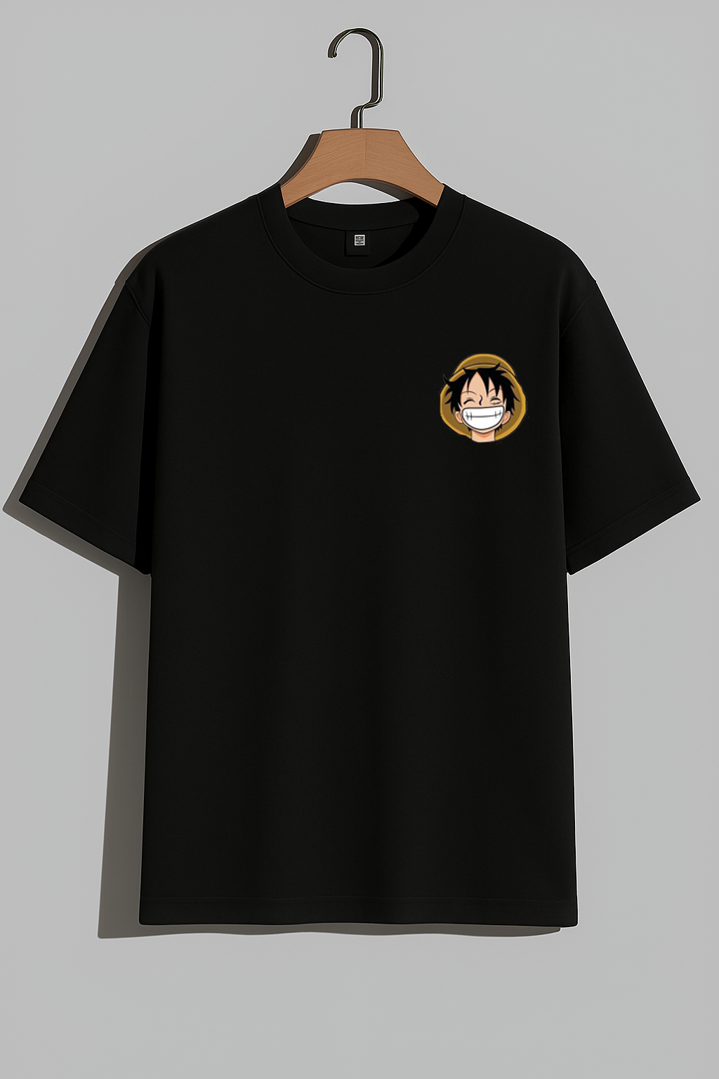 230 GSM Customized "One Piece" Black T-Shirt