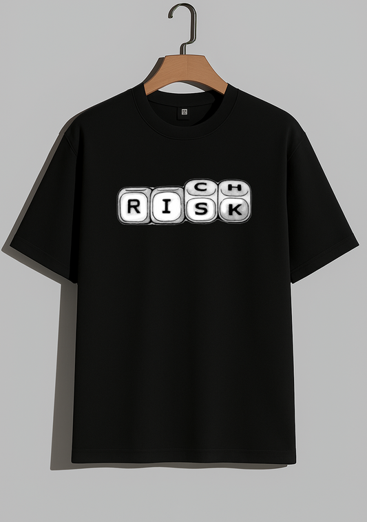 230 GSM Customized "Rich" Black T-Shirt