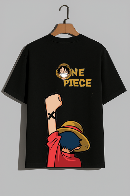 230 GSM Customized "One Piece" Black T-Shirt